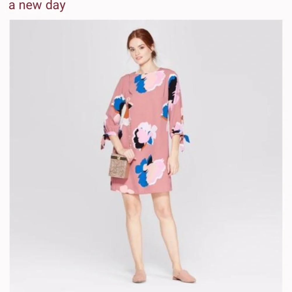 A New Day Chiffon Floral Print Dress - Picture 1 of 6